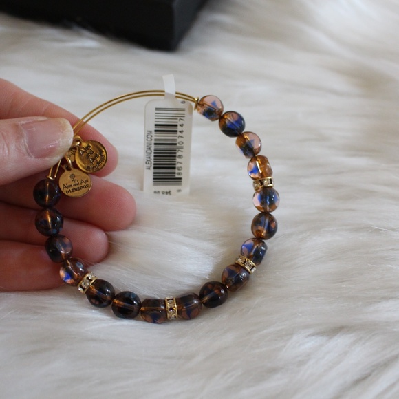Alex and Ani, Eden EWB Bark beaded adjustable bracelet - Picture 3 of 9